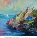 Fort Amherst at 7 PM, St.John's-3, Oil on Canvas